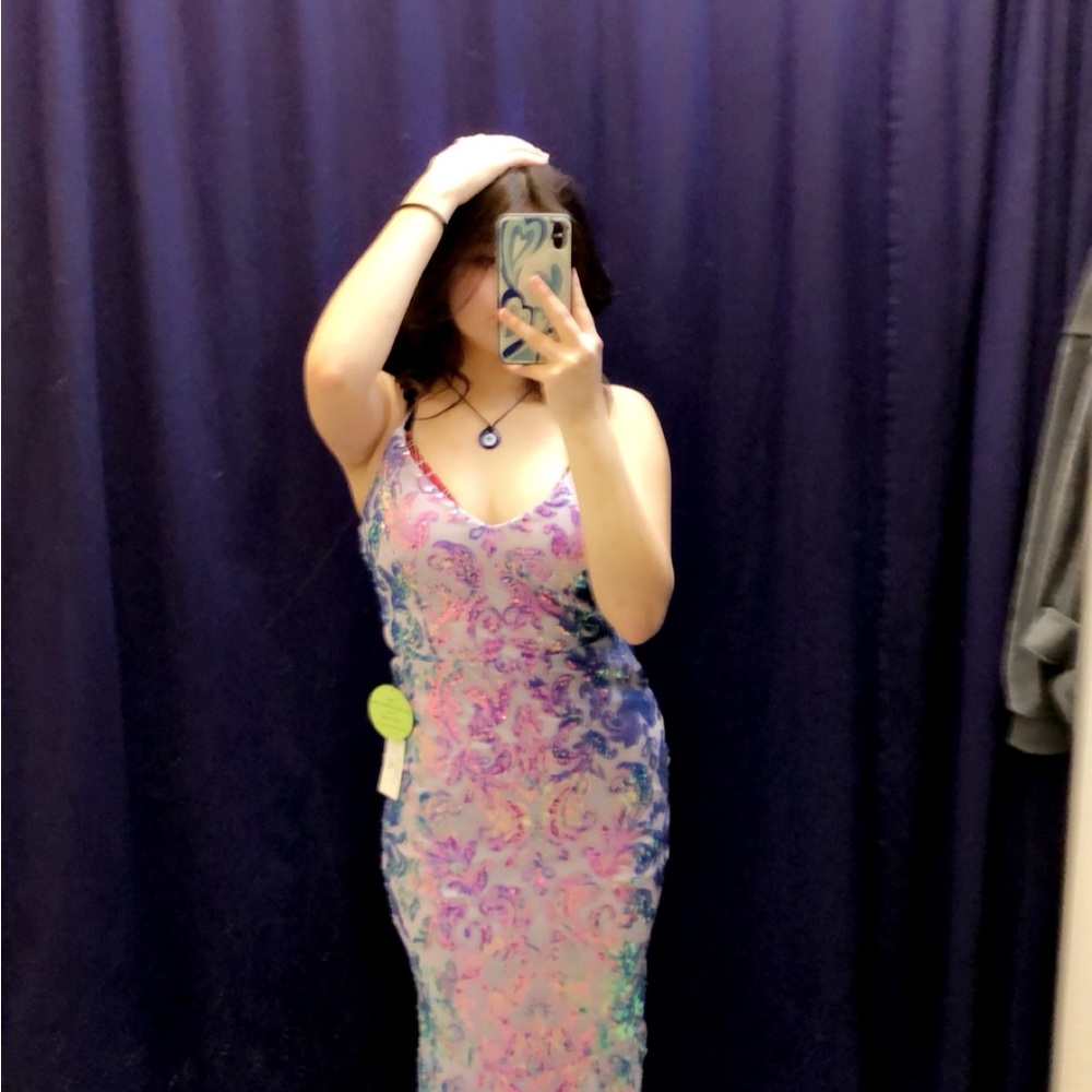 Purple sequence prom dress (used x1)